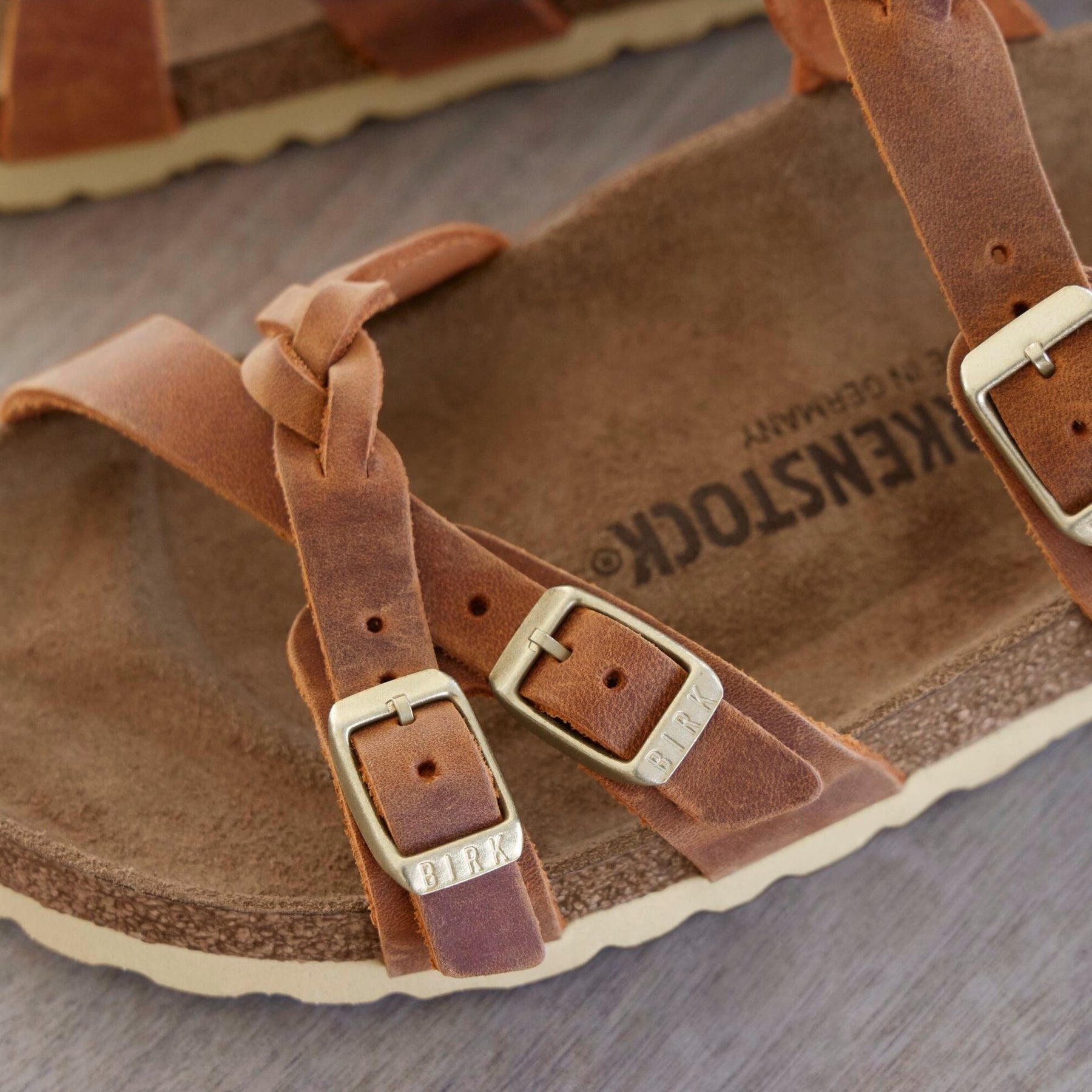 Birkenstock Limited Edition Franca Braid cognac oiled leather