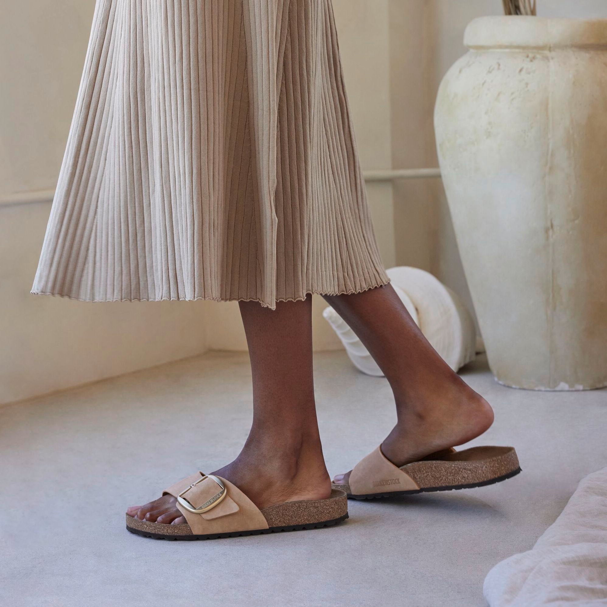 Birkenstock Madrid Big Buckle sandcastle nubuck