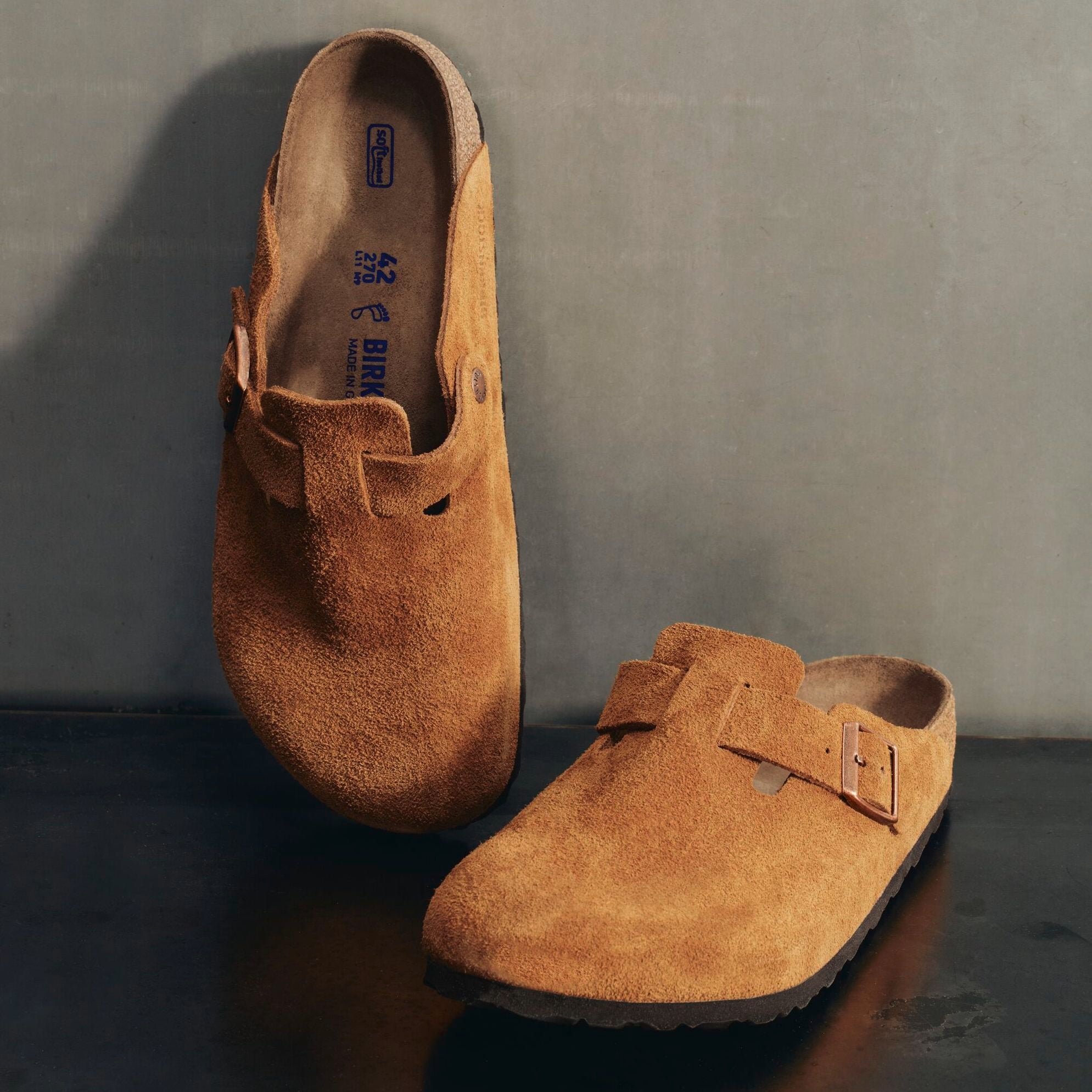 Birkenstock boston suede mink hotsell