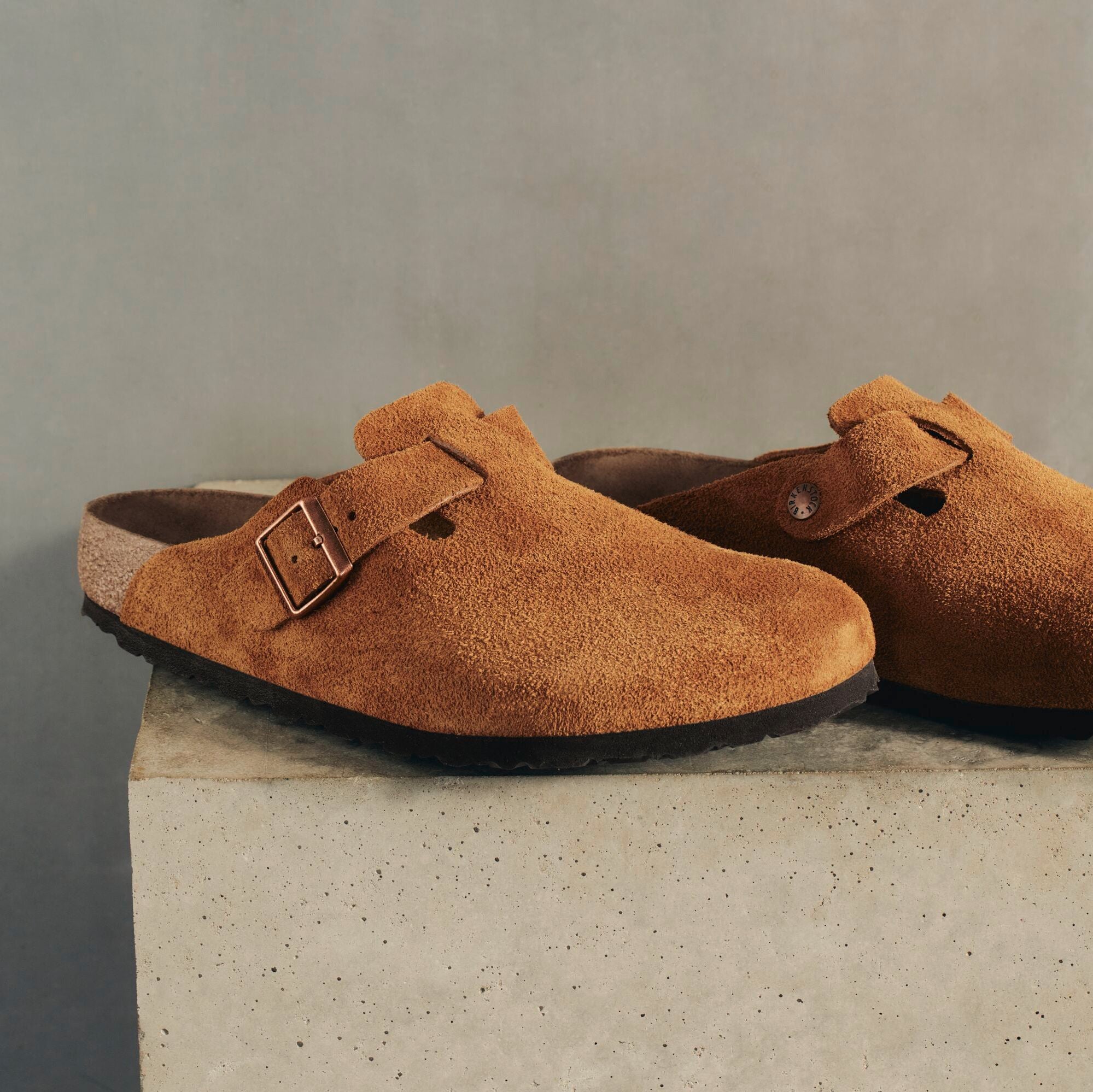 Birkenstock Boston Soft Footbed mink suede