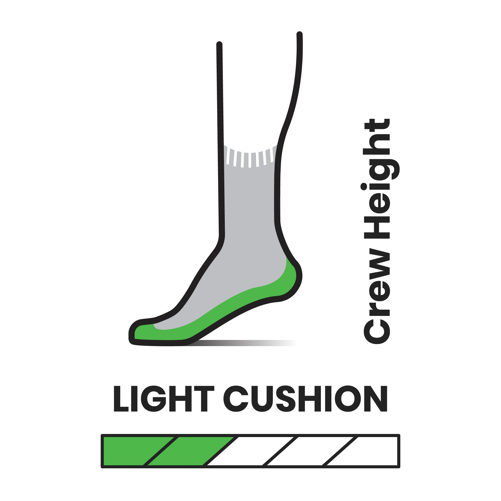Smartwool Hike Light Cushion Panorama Crew charcoal