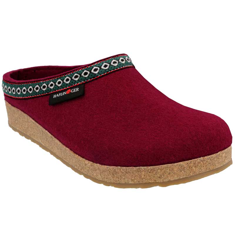 Haflinger GZ Grizzly Clog bordo wool felt
